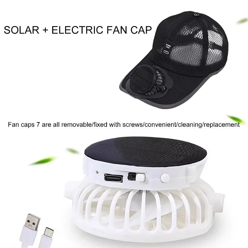 Solar-Ventilator-Cap – Kühlende Mesh-Cap für heiße Tage