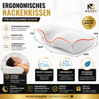 MEDBY Ergonomisches Memory-Foam-Nackenkissen – Atmungsaktiv & Nackenstützend