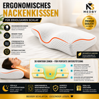 MEDBY Ergonomisches Memory-Foam-Nackenkissen – Atmungsaktiv & Nackenstützend